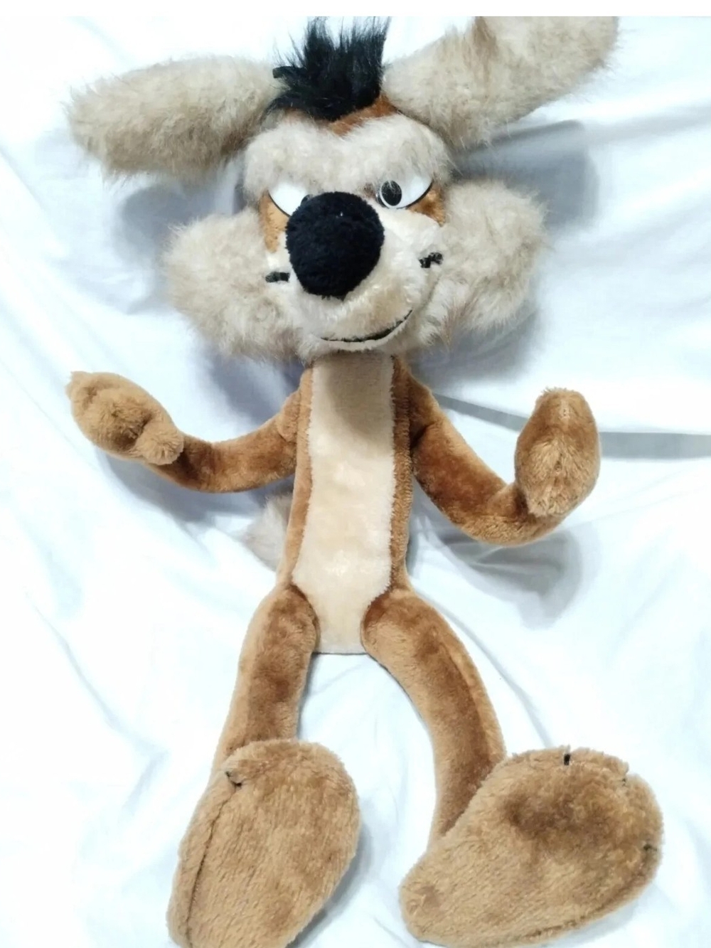 VTG 1987 Wile E Coyote Plush 24" Large Mighty Star Warner Bros Looney Tunes